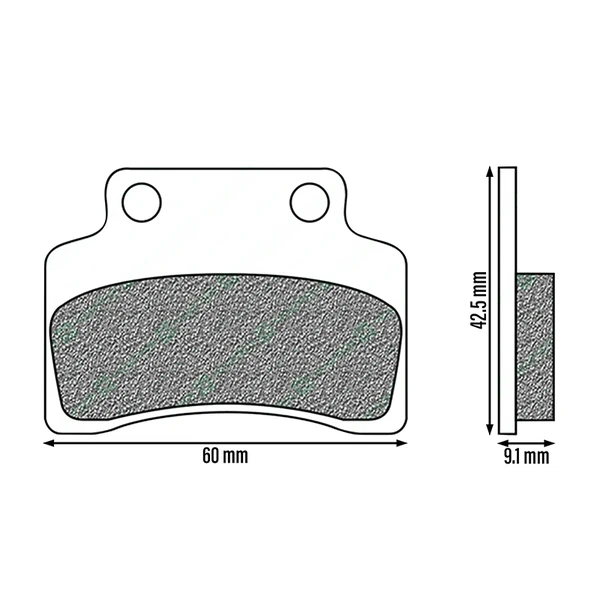 Plaquette de frein NEWFREN CPI - PEUGEOT - KEEWAY - ORCAL – Image 2