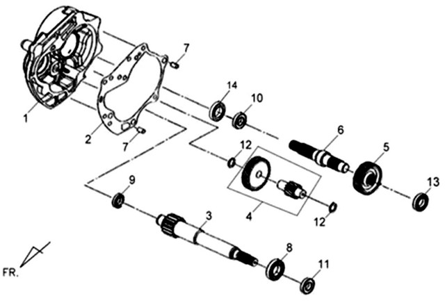 Arbre intermédiaire SYM SYPMPHONY 50 SR