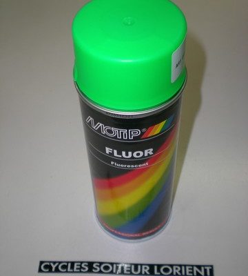 Bombe peinture vert fluo