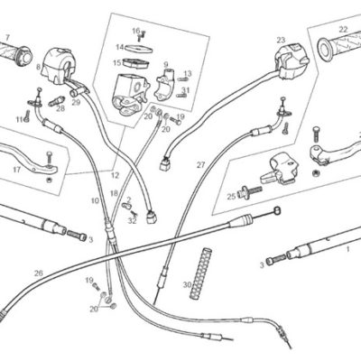 Levier embarayage complèt DERBI GPR / APRILIA RS / GILERA SC