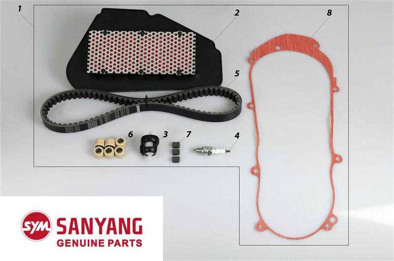 Kit entretien SYM GTS 125 EFI 11kw