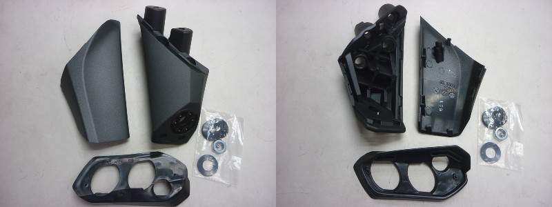 Support rétroviseur droit ou gauche SYM GTS 125 - 300 ( noir mat )