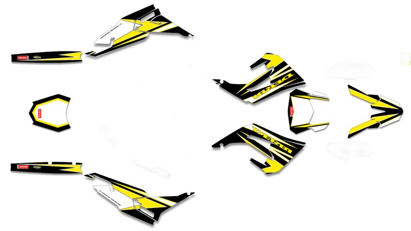 Kit déco DERBI SENDA SM / R 2018- 2019 ( jaune suzuki )