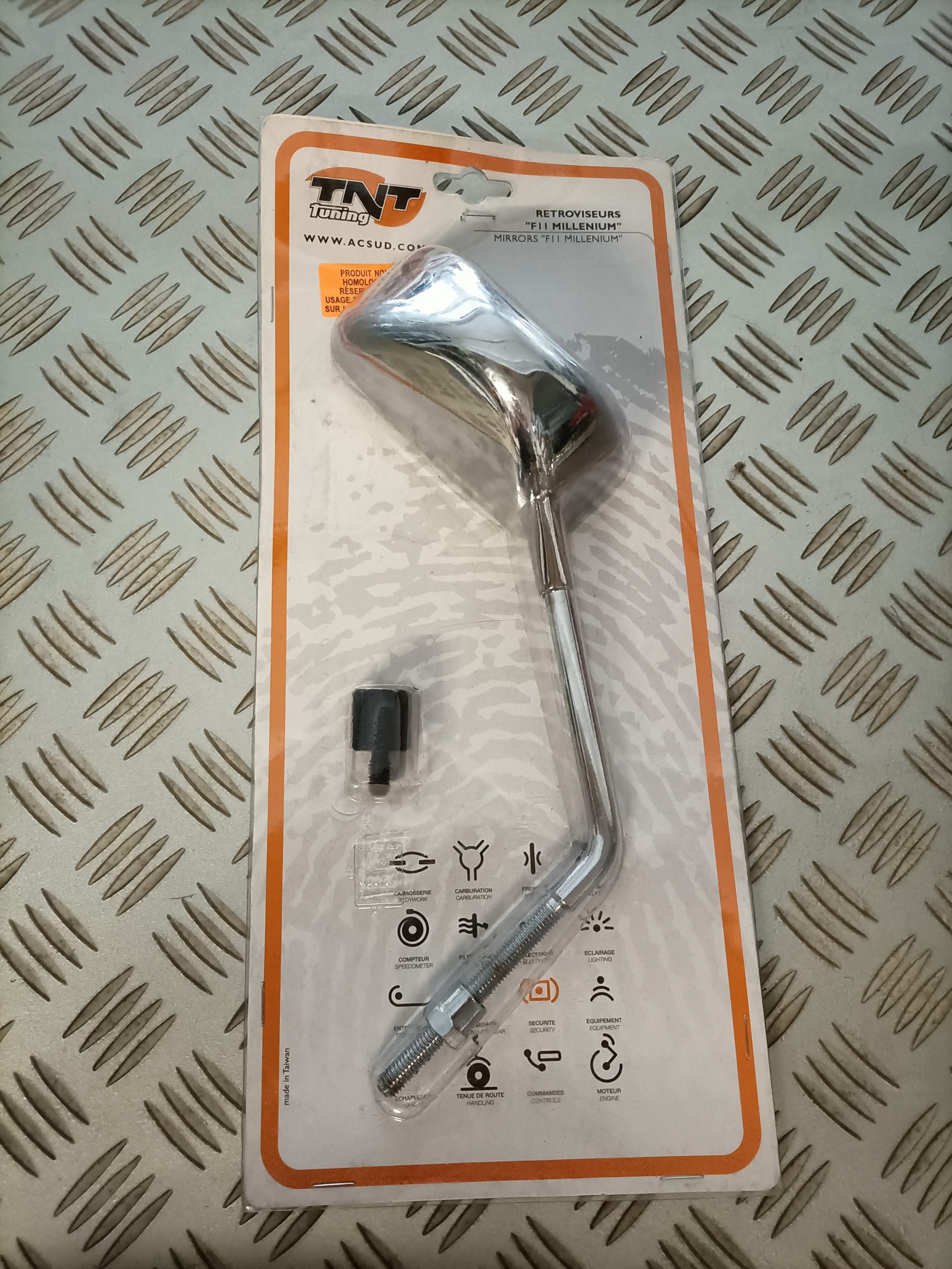 Rétroviseur droit TNT F11 chromé