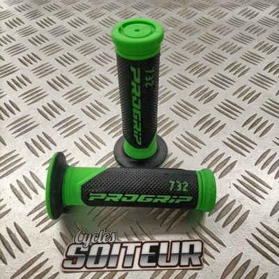 Poignées caoutchouc PROGRIP 732 noir / vert