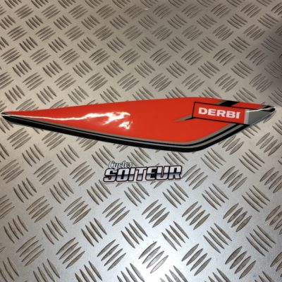 Autocollant gauche dosseret fluo black DERBI SENDA R DRD/ SM DRD X TREME E2