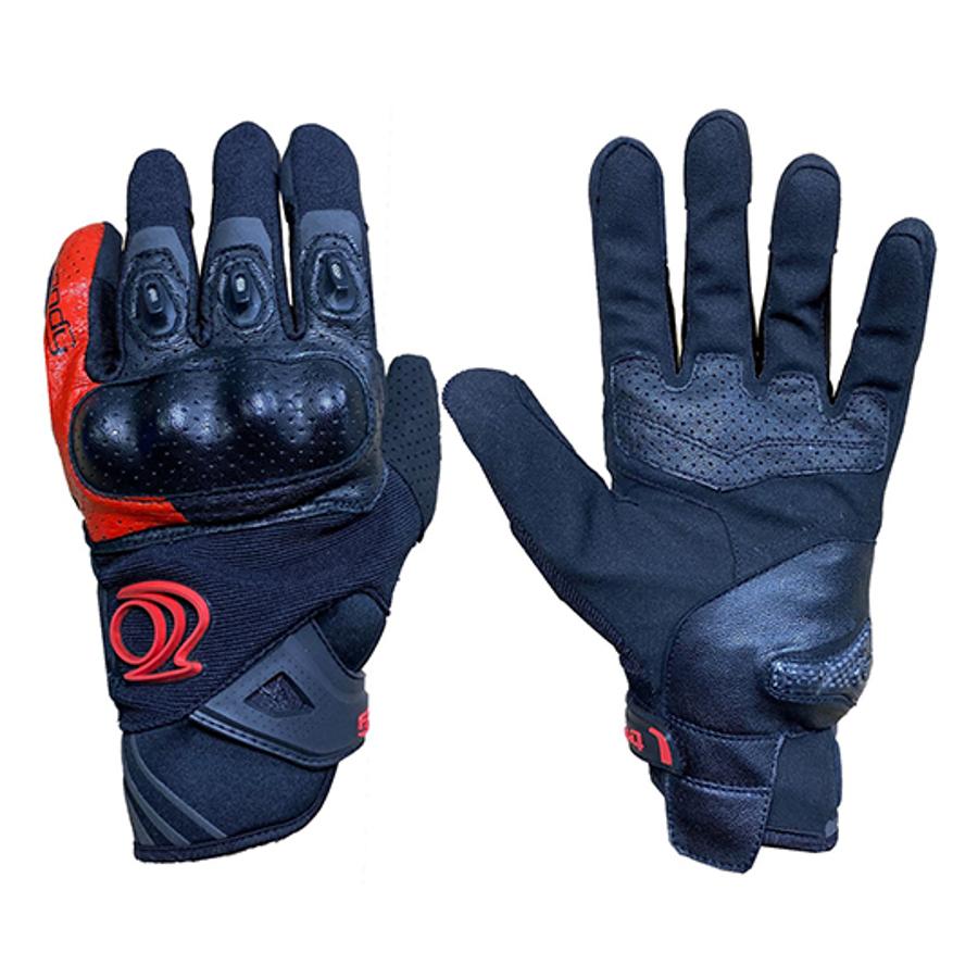 Gants noir et rouge TRENDY