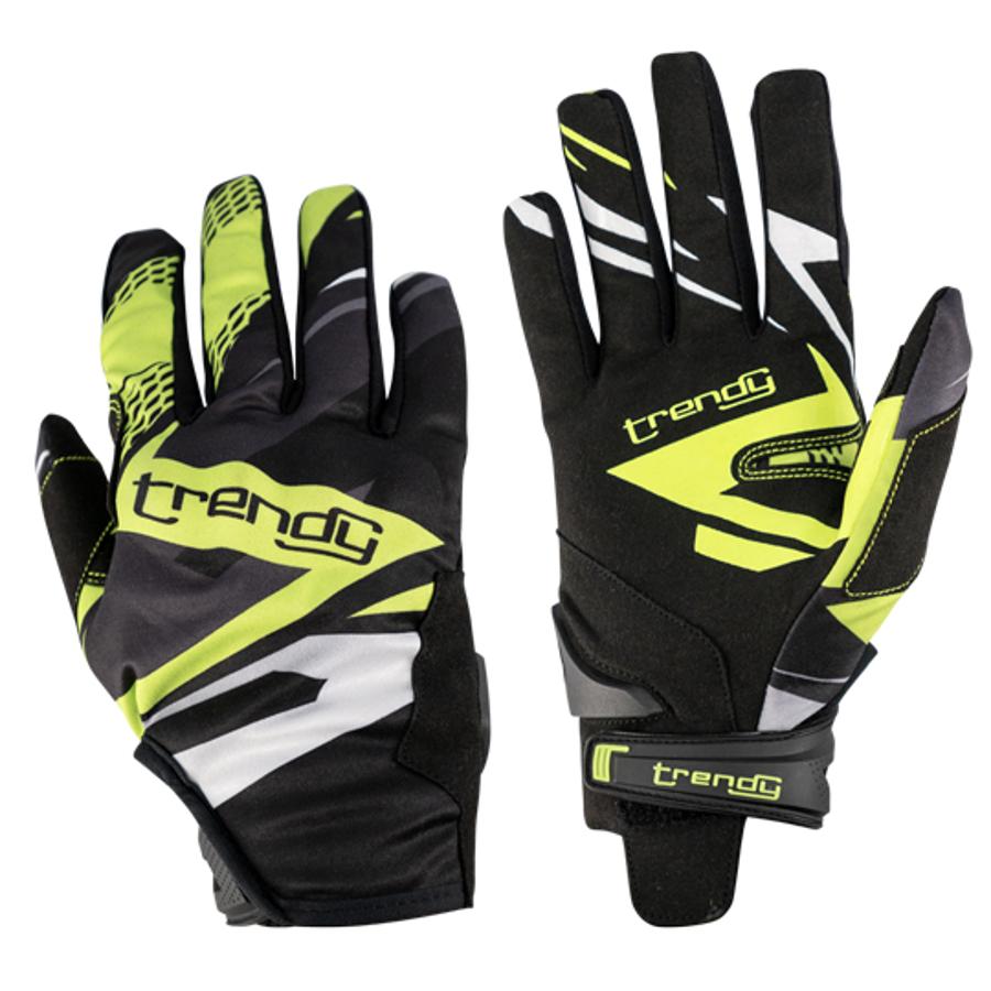 Gants été noir et jaune fluo TRENDY BURGOS