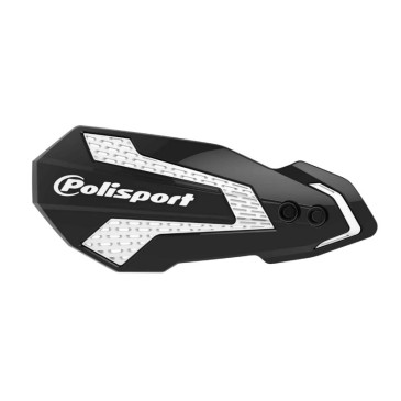 Protège-mains noir et blanc moto POLISPORT