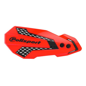 Protège-mains rouge et noir moto POLISPORT
