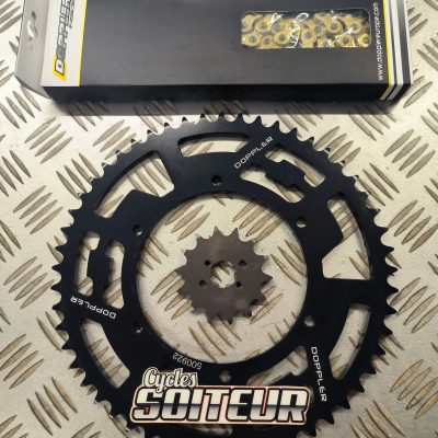 Kit chaine DOPPLER DERBI 50 14 x 53 roues bâtons